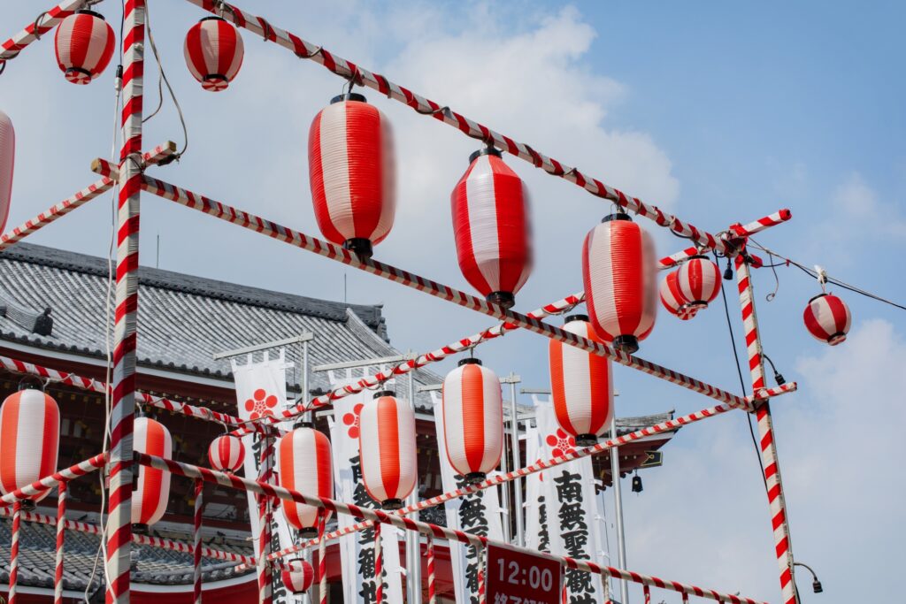 大阪府大阪市東淀川区の祭りの提灯