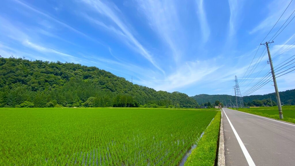 京都市山科区小野郷の田園風景