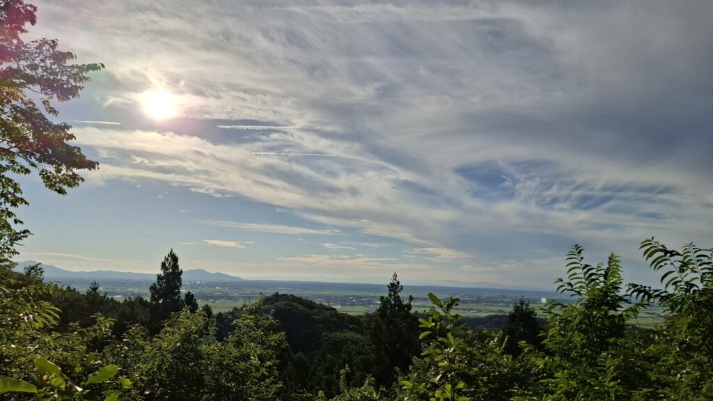 新潟市角田山山頂からの景色