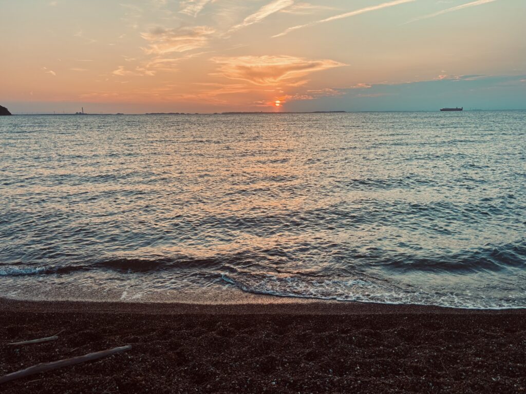 西尾市の夕日