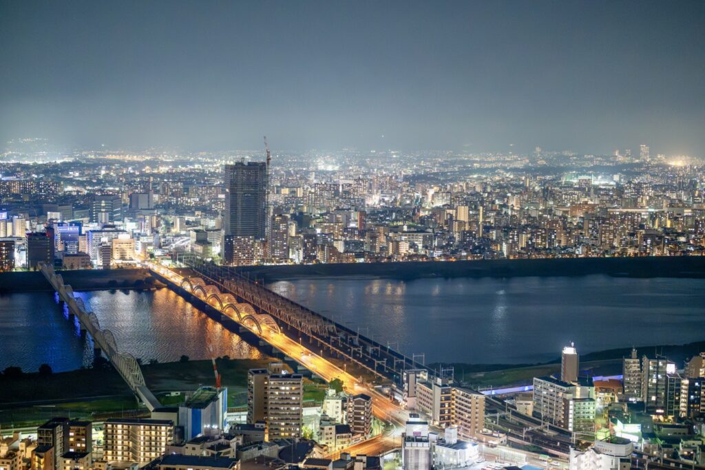 大阪府大阪市城東区の夜景