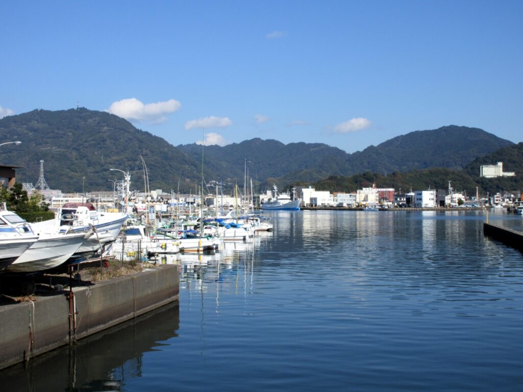 静岡県焼津市の焼津港と船