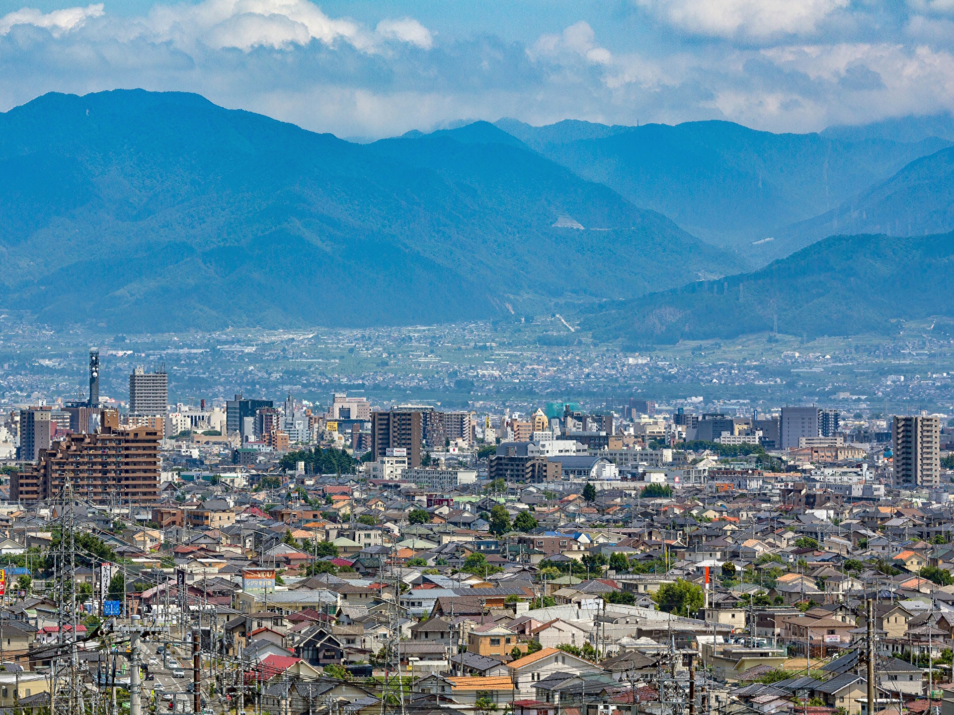甲府市の街並み
