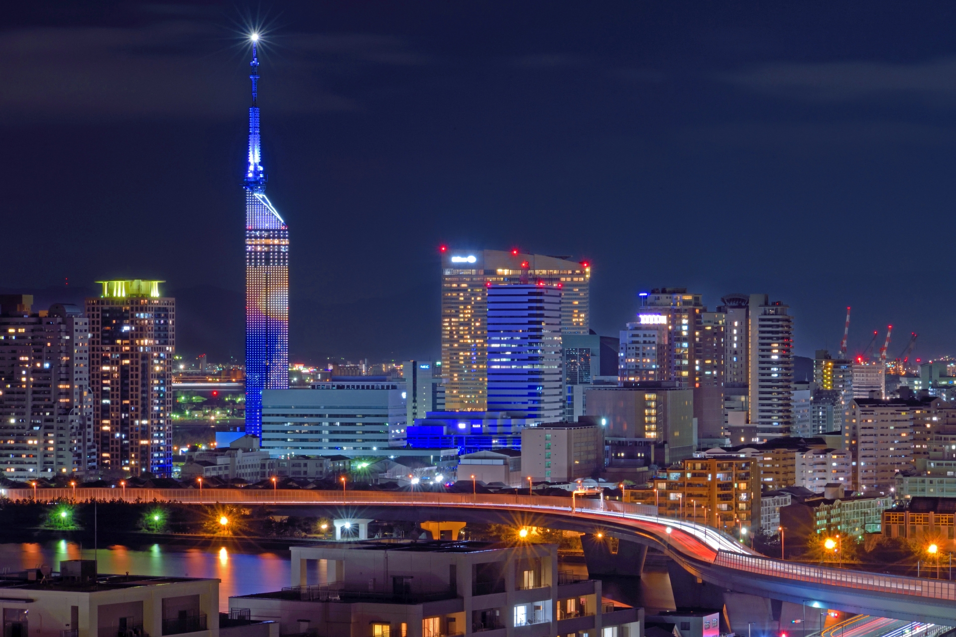 福岡県福岡市西区の夜景