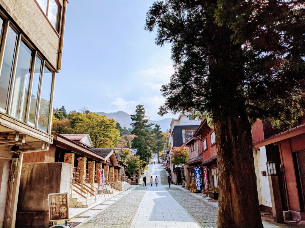 鳥取県米子市の大山寺の参道