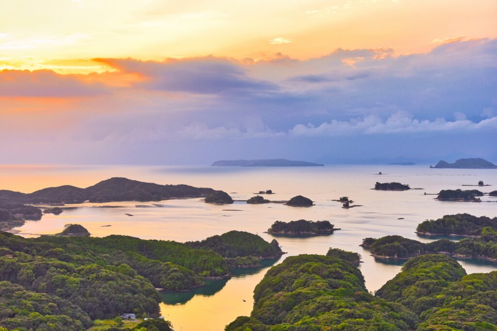 佐世保市から見える九十九島