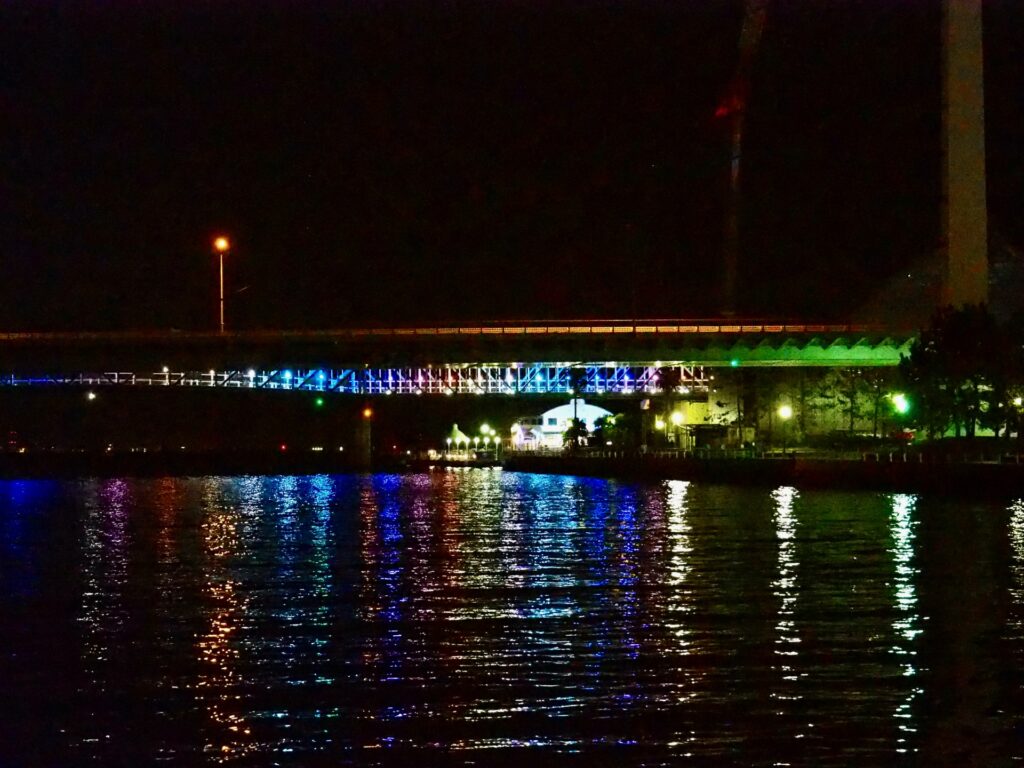 神奈川県横浜市の八景島シーパラダイスの夜景
