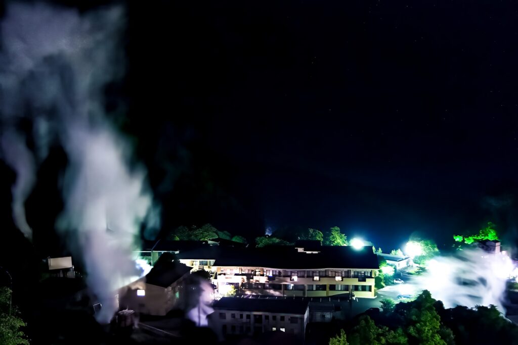 鹿児島県霧島市温泉の夜景