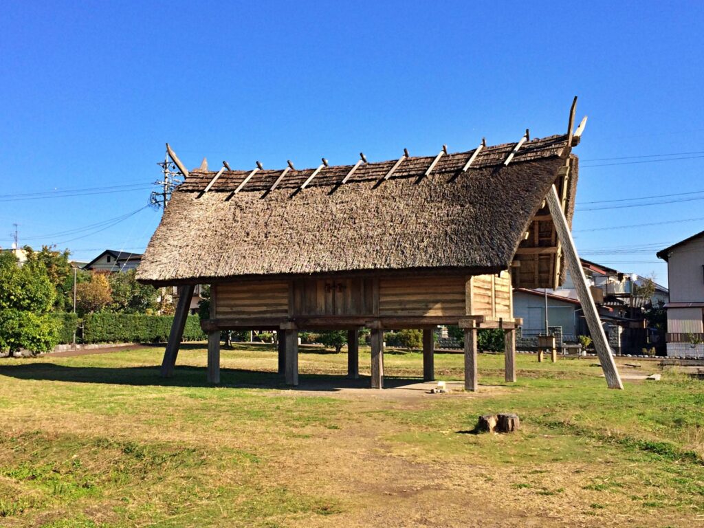 静岡県静岡市駿河区の登呂遺跡の倉庫 静岡県静岡市駿河区の登呂遺跡の倉庫
