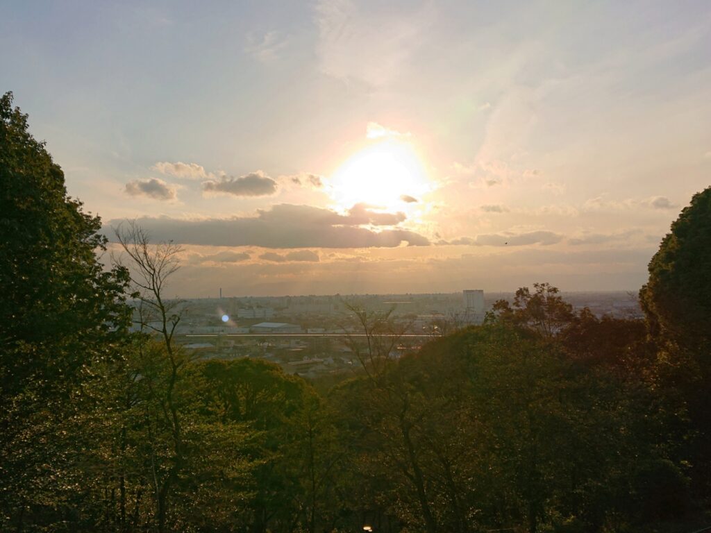 小牧市の夕暮れ