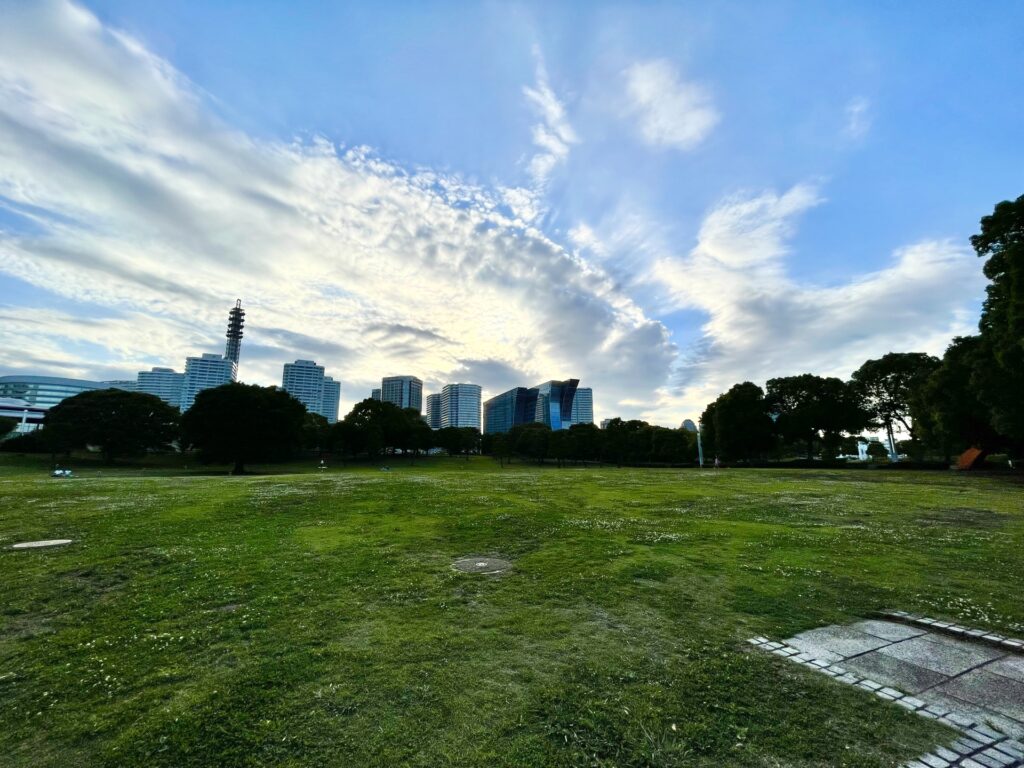保土ケ谷　公園の夕日