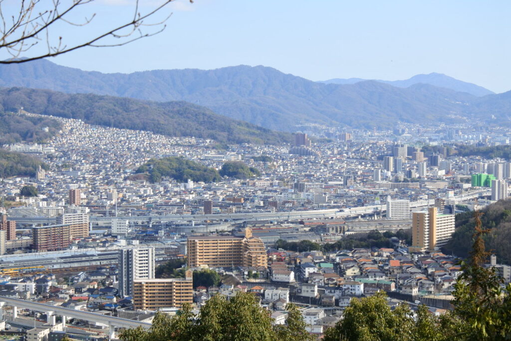 広島市東区の二葉山からの広島市街